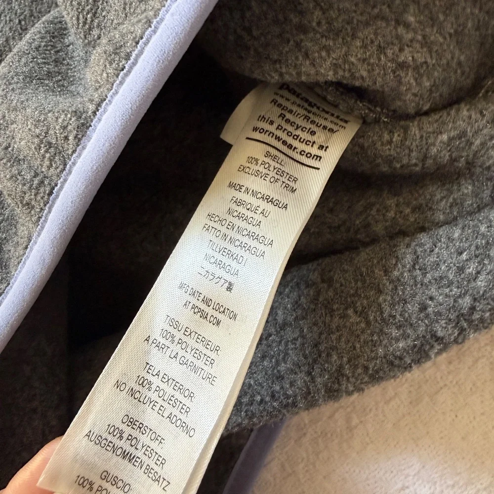 Patagonia Synchilla Lightweight Snap-T Fleece Pullover - Gray/Lavender - Picture 3 of 5